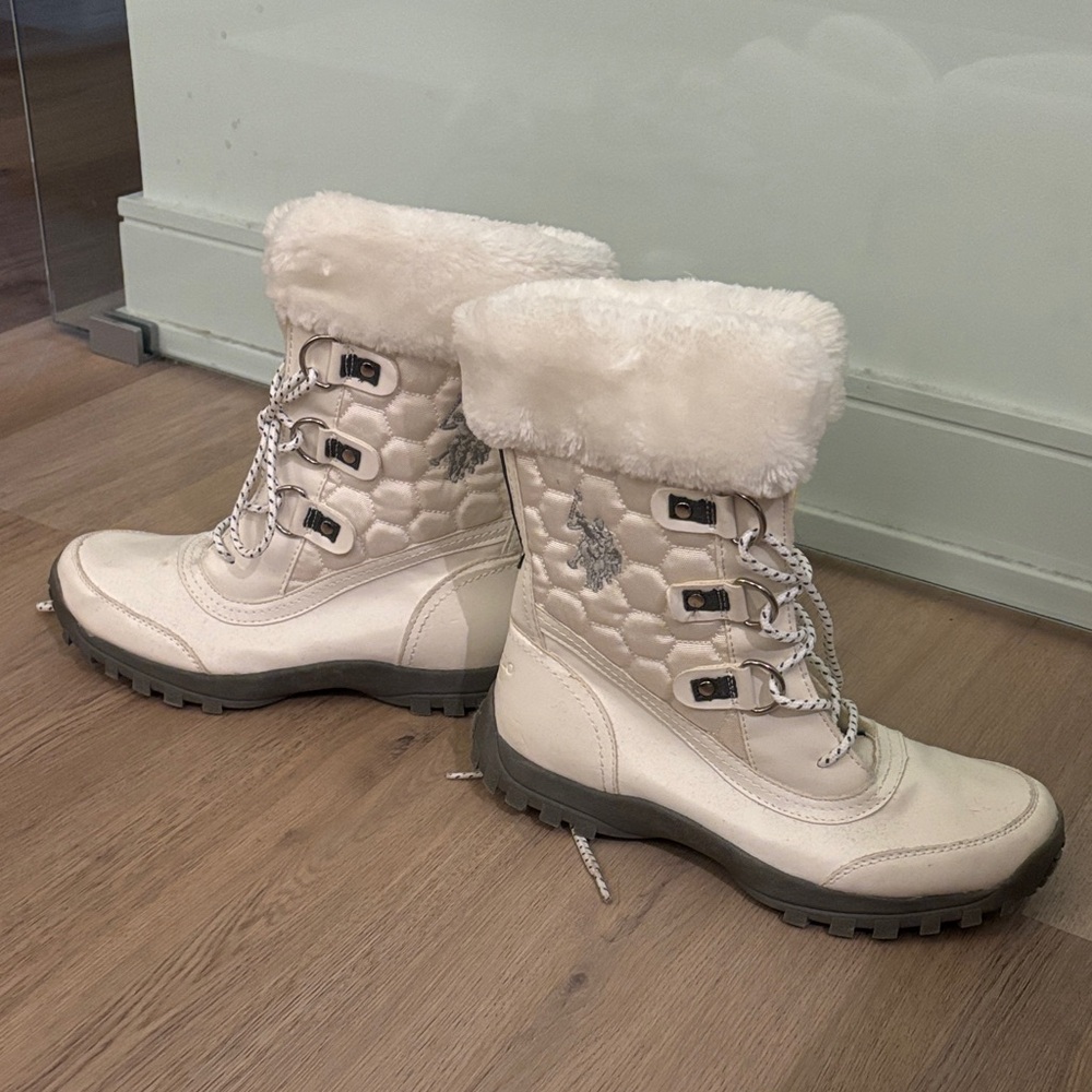 Polo Ralph Lauren Women's White Winter Boots